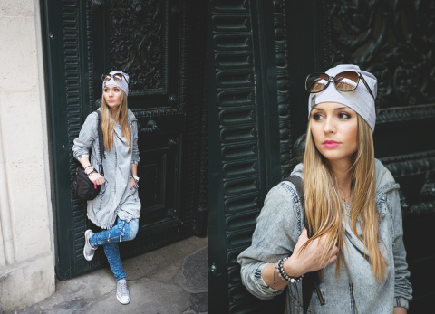 Czapka bawełniana KET LIGHT GREY