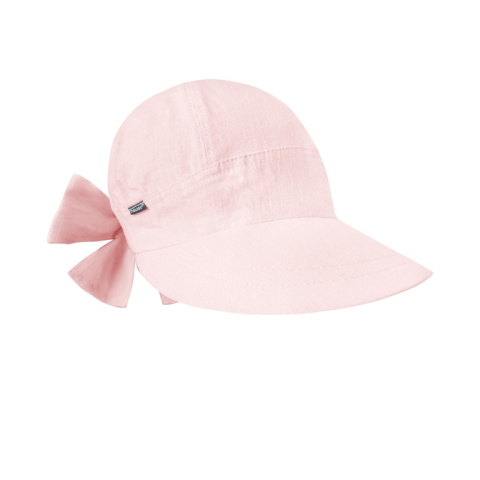 Czapka plażowa SUN LEN PASTEL PINK