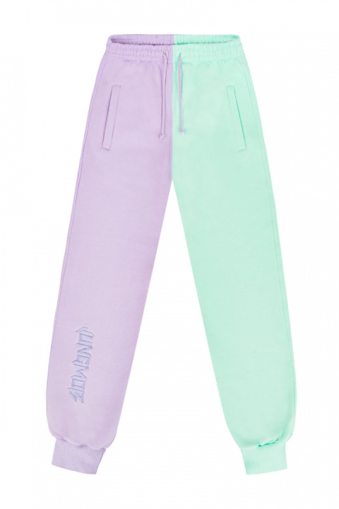 SPODNIE BAGGY JUNGMOB MINT/LILA