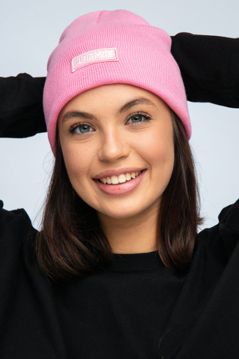 Bawełniana czapka BEANIE SWEET PINK