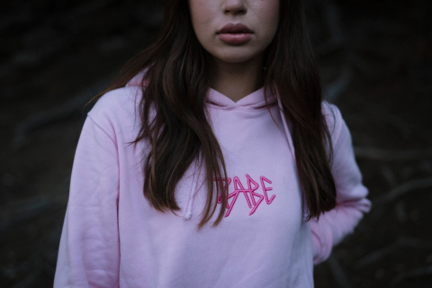 BLUZA HOODIE Z KAPTUREM JUNGMOB BABE PINK